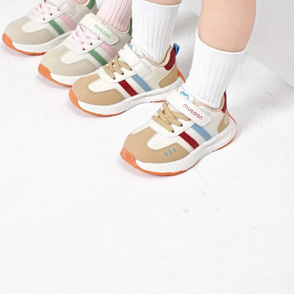 Stylish Mutoon Coastal Breeze Toddler Sneakers in white providing lightweight comfort for little feet