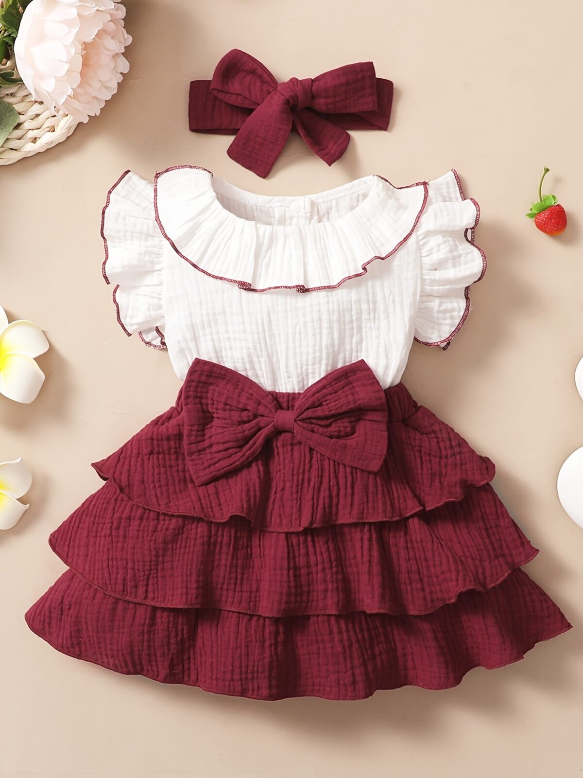 Adorable toddler girl in a vibrant Summer Bloom dress perfect for summer adventures The dress features a playful floral print and comfortable breathable fabric