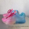 Kids BananaDeer Galaxy Glow LED Sneakers lighting up with vibrant colors