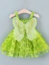 Adorable baby girl wearing a Flutterby Mesh Butterfly Dress a perfect summer outfit from Newness