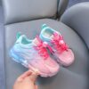 Kids BananaDeer Galaxy Glow LED Sneakers lighting up with vibrant colors