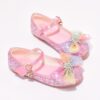 Enchanted Crystal Girls Blue Shoes by Newness Sparkling blue childrens shoes adorned with crystals perfect for special occasions or everyday wear