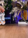 Colorful youngsters mid top sneakers with closure breathable upper and cushioned sole Stylish stitching details
