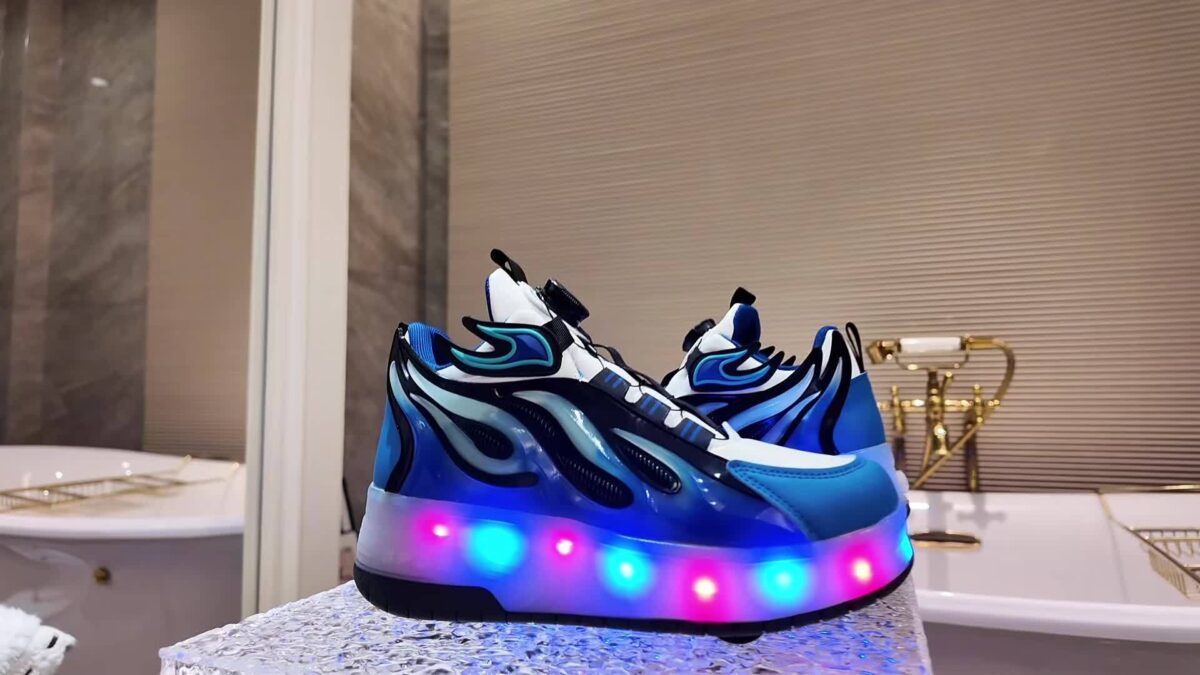 Kids GUANGLAN Galaxy Light Up Sneakers with 16 color modes USB rechargeable battery and detachable wheels Stylish and fun footwear for active children