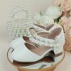 Enchanted Garden Pearl Girl Shoes by Newness Elegant girls shoes adorned with pearls perfect for any occasion