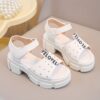 Adorable white princess sandals for girls perfect for summer Features stylish design and comfortable fit