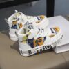 Colorful youngsters mid top sneakers with closure breathable upper and cushioned sole Stylish stitching details