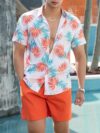 Relax and soak up the sun in the Newness Riviera Escape Tropical Print Set This lightweight polyester two piece set features a vibrant tropical print perfect for a summer getaway or a day at the beach