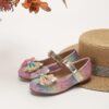 Adorable rainbow sparkly Mary Jane flats for girls perfect for adding a touch of sparkle to any outfit Comfortable and stylish kids shoes from Newness