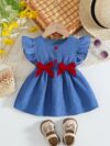 Adorable Summer Bloom baby girl dress perfect for summer outings and back to school events The dress features a delightful floral print and comfortable breathable fabric