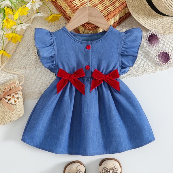 Adorable Summer Bloom baby girl dress perfect for summer outings and back to school events The dress features a delightful floral print and comfortable breathable fabric