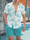 Relax and soak up the sun in the Newness Riviera Escape Tropical Print Set This lightweight polyester two piece set features a vibrant tropical print perfect for a summer getaway or a day at the beach