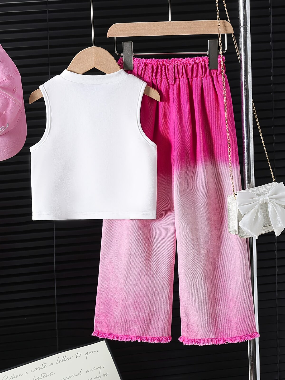 Stylish ombre pants set in sunset hues for girls perfect for summer Trendy kids fashion from Newness