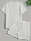 Womens Cable Knit Shorts Set in Cream stylish and comfortable summer outfit