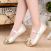 Newness Champagne Bow Mary Jane Flats Elegant champagne colored flats with a delicate bow perfect for girls Comfortable and stylish for any occasion
