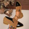 Newness Rebellious Spirit Teen Platform Loafers in black showcasing the chunky platform sole and comfortable fit Perfect for fall and winter