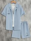 Newness Dubai Dreams Mens Summer Outfit A stylish two piece polyester set perfect for staying cool and comfortable all summer long