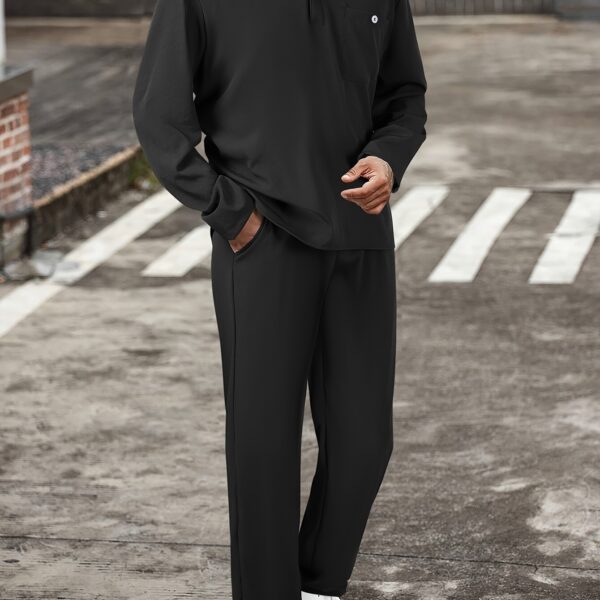 The Cairo Mens Collared Sweatsuit by Newness Effortless style meets comfort in a relaxed yet polished look