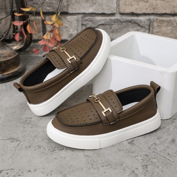 Classic Brown Boys Loafers by Newness Stylish comfortable and durable loafers perfect for school and play