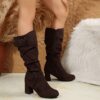Newness Dune Chunky Heel Boots Elevate your fallwinter style with these trendy boots featuring a chunky heel and stylish design