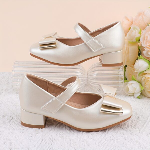 Golden Hour Girls High Heels by Newness Elegant girls high heels in gold perfect for weddings parties and special occasions