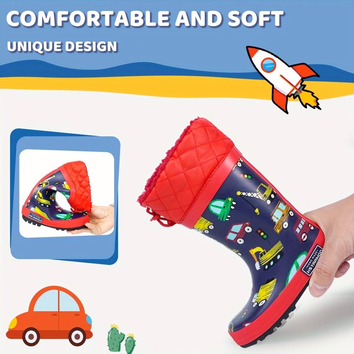 Newness Adventure Ready Boys Rain Boots Stylish and practical rain boots for boys ideal for playing in puddles