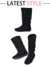 Effortlessly Chic Slouchy Boots in brown leather These stylish boots feature a slouchy fit and sleek design perfect for elevating any outfit