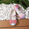 Adorable rainbow sparkly Mary Jane flats for girls perfect for adding a touch of sparkle to any outfit Comfortable and stylish kids shoes from Newness
