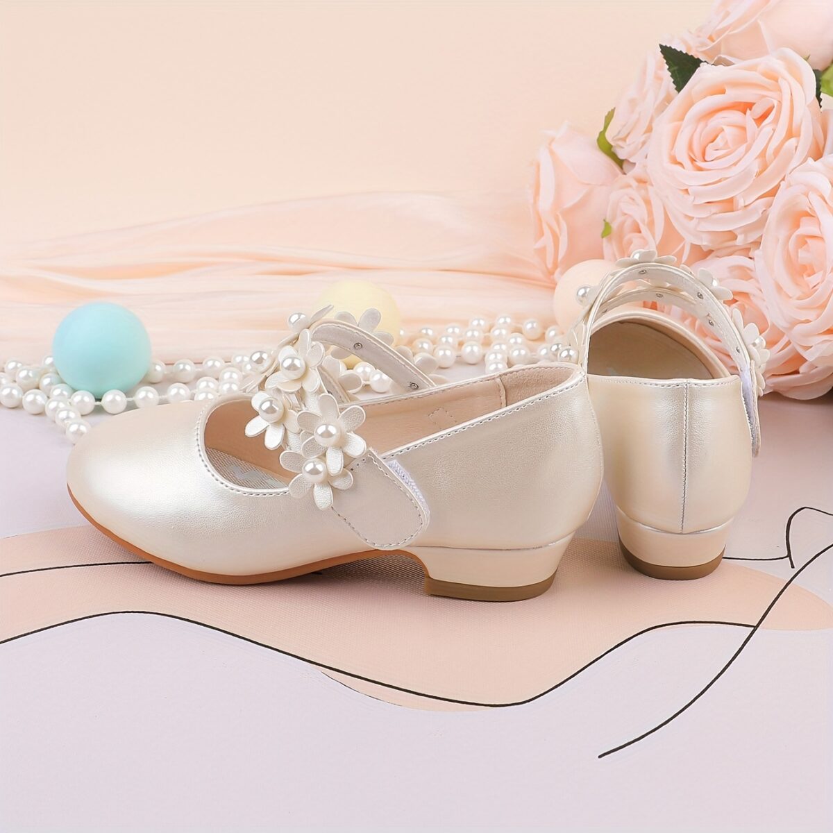 Enchanted Garden Girls Floral Shoes by Newness Delicate floral print shoes perfect for weddings parties or everyday wear