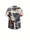 Embrace effortless cool in the Newness Havana Nights Printed Resort Shirt This stylish shirt is perfect for summer getaways and relaxed evenings