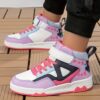 Stylish and comfortable Playful Plaid Girls High Tops in a vibrant plaid pattern perfect for everyday wear