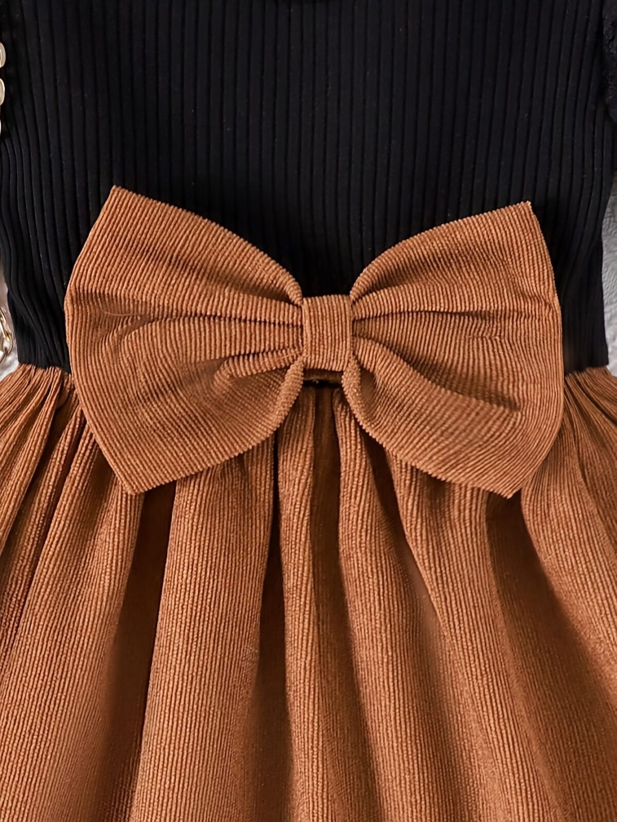 Adorable summer girls pinstripe bow dress set from Newness Two piece outfit perfect for playtime Features a stylish pinstripe pattern and a cute bow detail