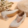 Girls twinkle toes glitter heels in gold perfect for parties and special occasions Sparkle and shine in Newness