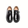 Polished black leather boys school shoes The Scholar by Newness showcasing premium quality and sophisticated style