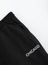 Newness Chicago Mens Casual Two Piece Set Stylish letter print two piece outfit perfect for any casual occasion