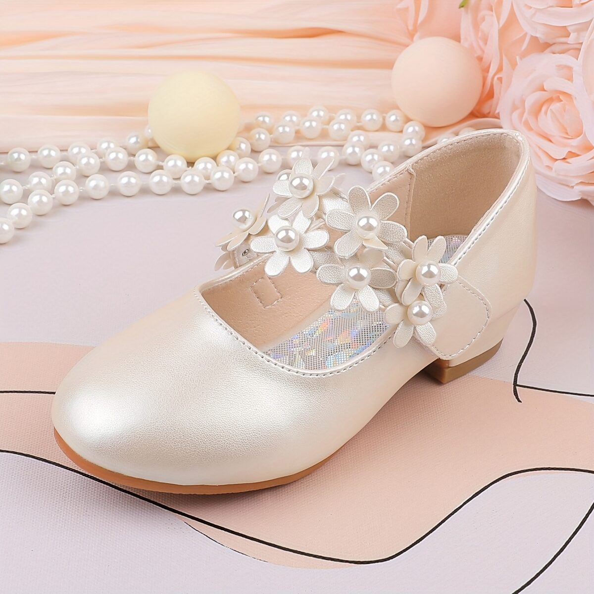 Enchanted Garden Girls Floral Shoes by Newness Delicate floral print shoes perfect for weddings parties or everyday wear