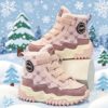 Kids stylish plaid snow boots from Newness warm waterproof and comfortable winter footwear