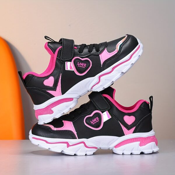 Newness Starlight Glow Running Shoes Trendy black and pink luminous running shoes showcasing comfort and style