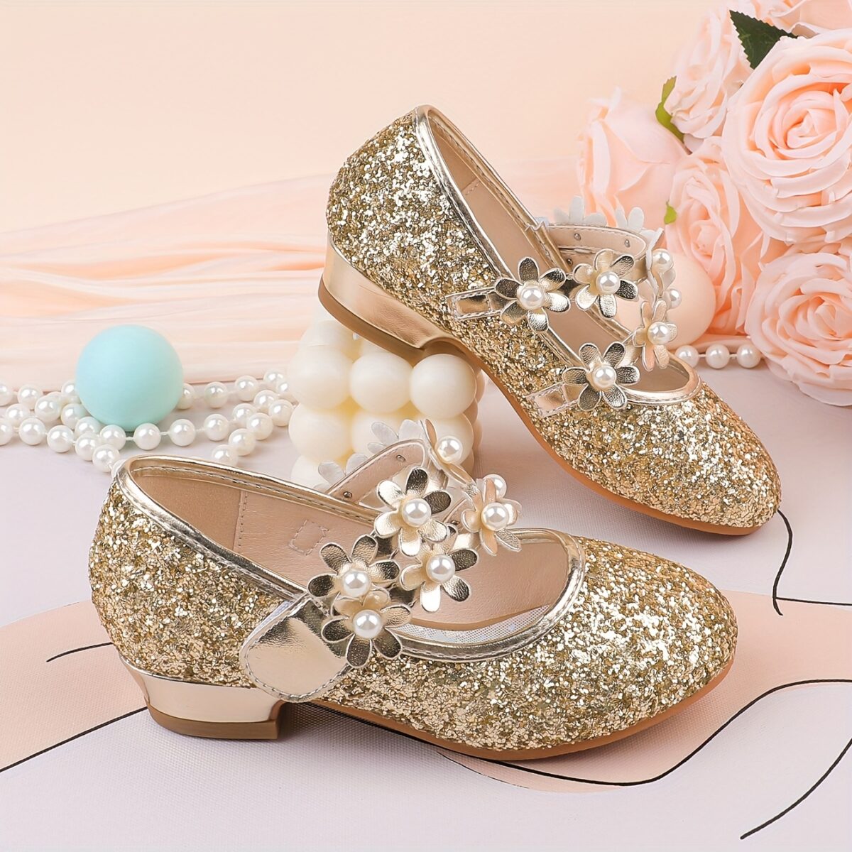 Enchanted Garden Girls Floral Shoes by Newness Delicate floral print shoes perfect for weddings parties or everyday wear