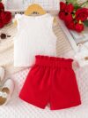 Adorable Summer Bloom Floral Girls Set perfect for outdoor play Featuring a pretty floral print this two piece set includes a comfortable top and shorts
