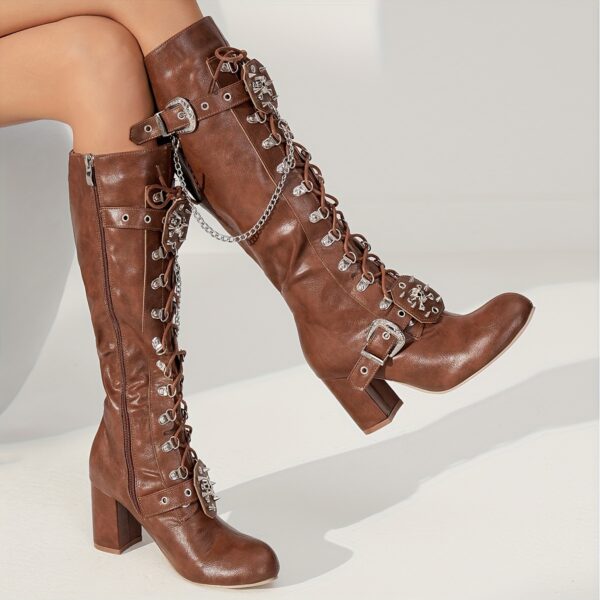 Newness Dominion Chunky Platform Boots Elevate your style with these chunky platform boots Featuring Specific details eg bold platforms durable construction stylish design