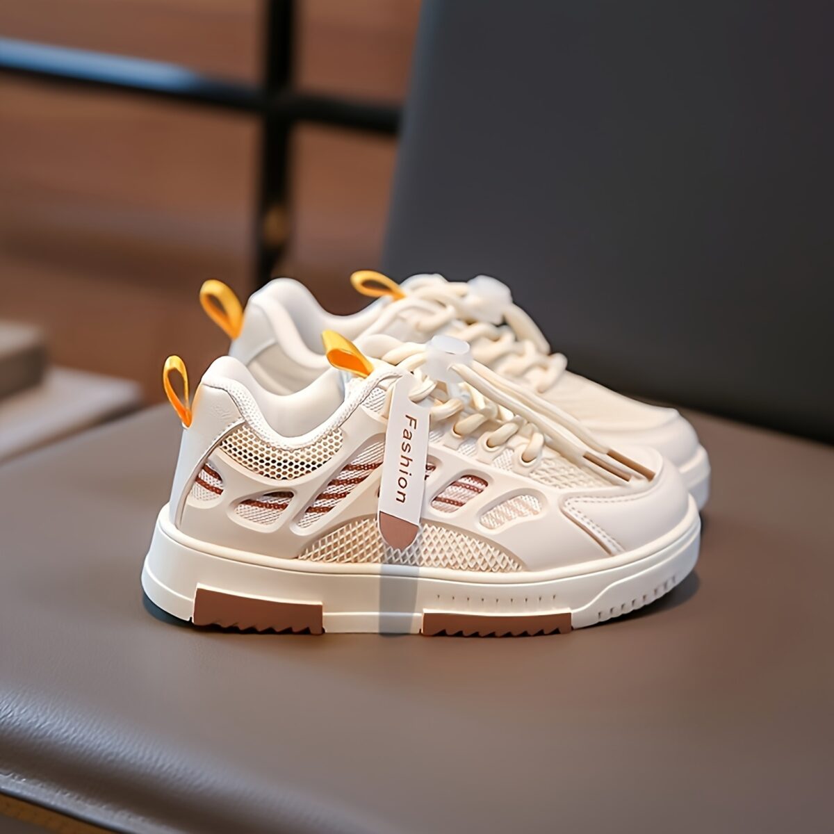 Stylish and breathable Newness Summer Breeze Kids Stripe Sneakers perfect for spring summer and fall Image shows kids striped sneakers in a close up