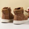 Stylish Newness Heart  Rose Kids High Tops in pink and red showcasing comfortable and durable design for kids