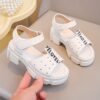 Adorable white princess sandals for girls perfect for summer Features stylish design and comfortable fit