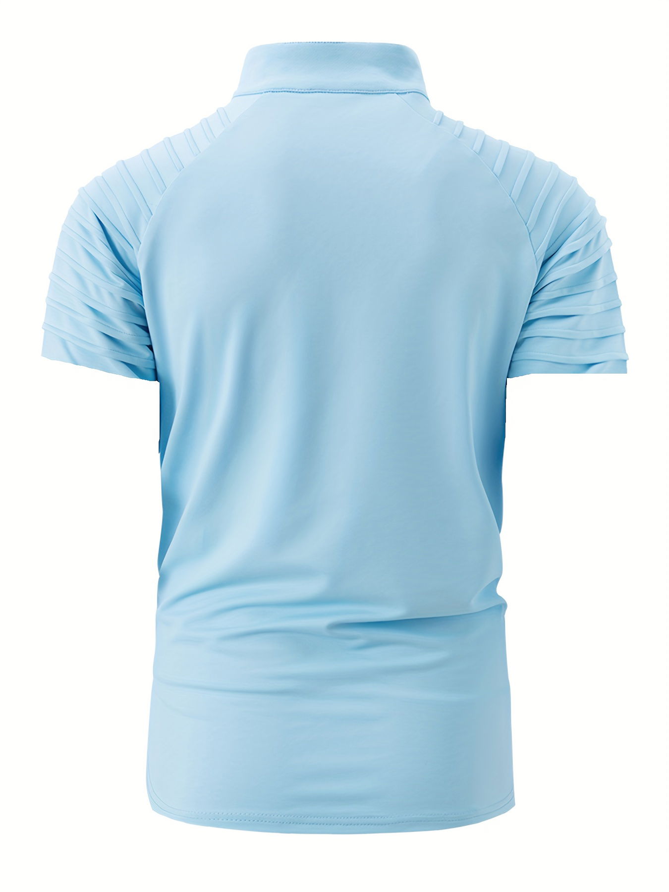 Men's Summer Tactical Training Shirt - Moisture-Wicking Short Sleeve with Stand Collar, Half-Zip Front & Ruched Arm Details - Casual Athletic Top for Outdoor Activities (Vibrant Orange), Smooth Stretch Fabric