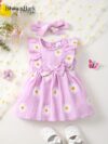 Adorable BrownBark daisy dress set perfect for summer This cute and stylish outfit features a charming daisy print and is ideal for warm weather