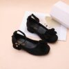 Elegant black girls high heels adorned with sparkling rhinestones perfect for weddings and special occasions