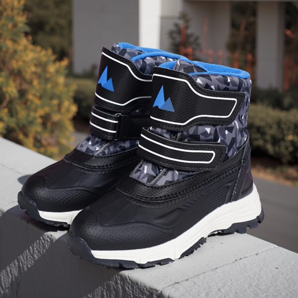 Newness Explorer Kids Camo Boots in stylish camouflage pattern durable and lightweight with hook and loop closure