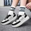 Newness Velocity Graphic Platform Shoes Trendy platform shoes in a vibrant graphic print perfect for spring and fall Features comfortable cushioning and a stylish elevated sole