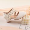 Enchanted Garden Pearl Girl Shoes by Newness Elegant girls shoes adorned with pearls perfect for any occasion